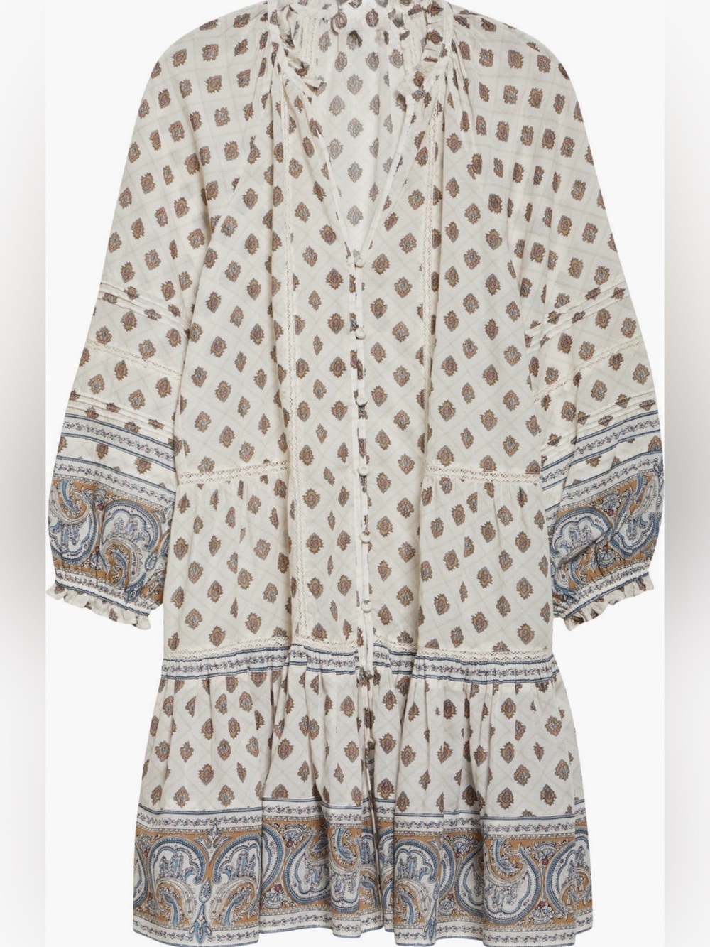 Veronica Beard Belissa Paisley Mini Dress. Boho Chic, Coastal, Resortwear - Picture 3 of 13